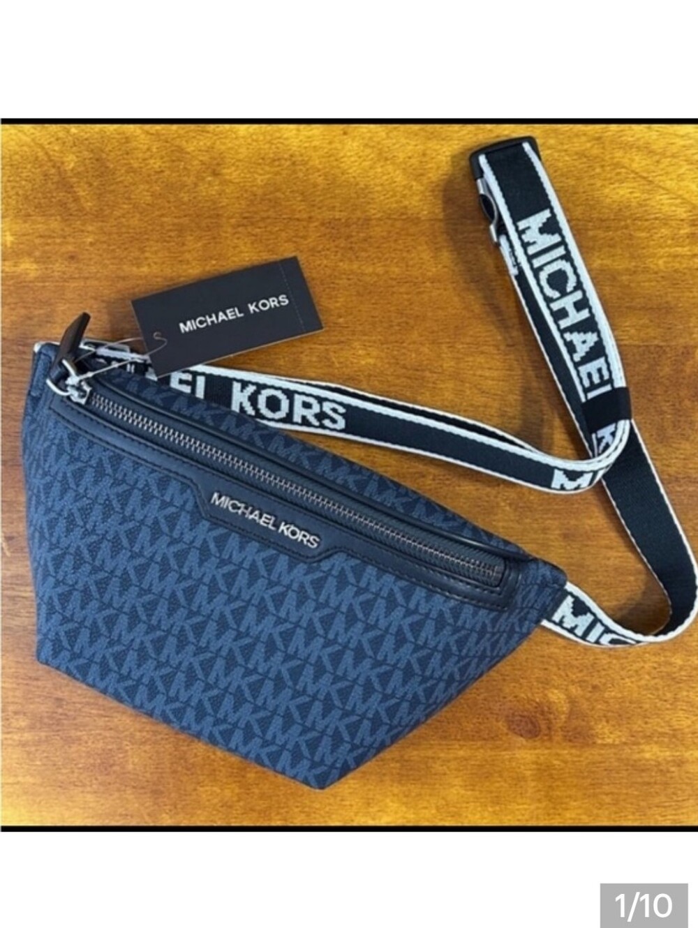 Michael Kors Cooper Logo Jacquard Belt Bag with Branded Strap NWT